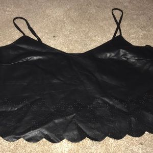 Forever 21 leather crop top